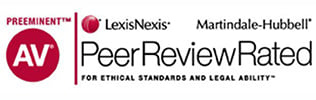 Preeminent AV Peer Review Rated for Ethical Standard and Legal Ability LexisNexis Martindale-Hubbell