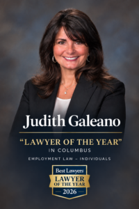 Mowery Youell & Galeano, Ltd. is proud to announce that Partner Judith E. Galeano has been recognized as the 2026 Best Lawyers® “Lawyer of the Year” for Employment Law – Individuals in Columbus, Ohio.